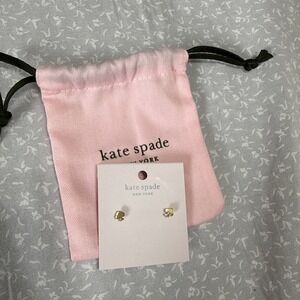 Kate Spade Earrings  Gold Tone Mini Spade Stud Earrings NEW With Duster Bag